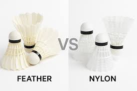 Feather vs nylon shuttlecock comparison